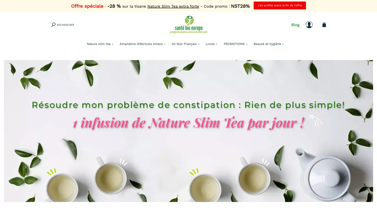 Aperçu du site Santé Bio Europe