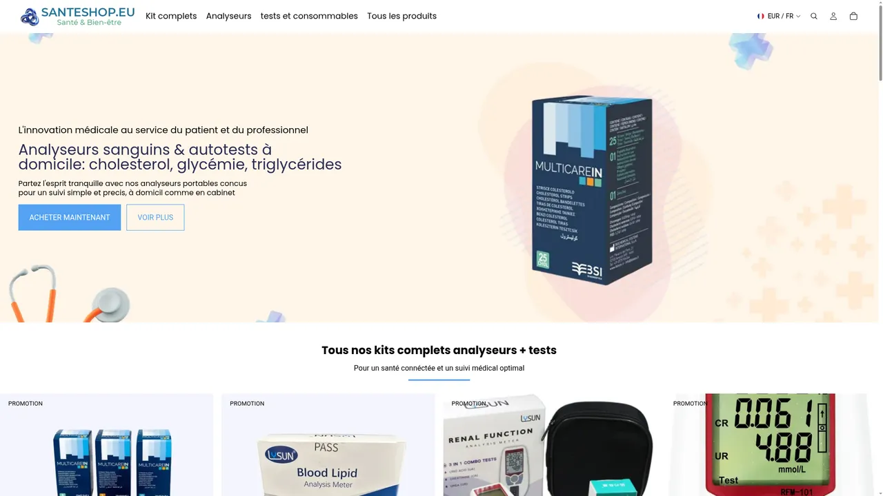 Screenshot de santeshop.eu