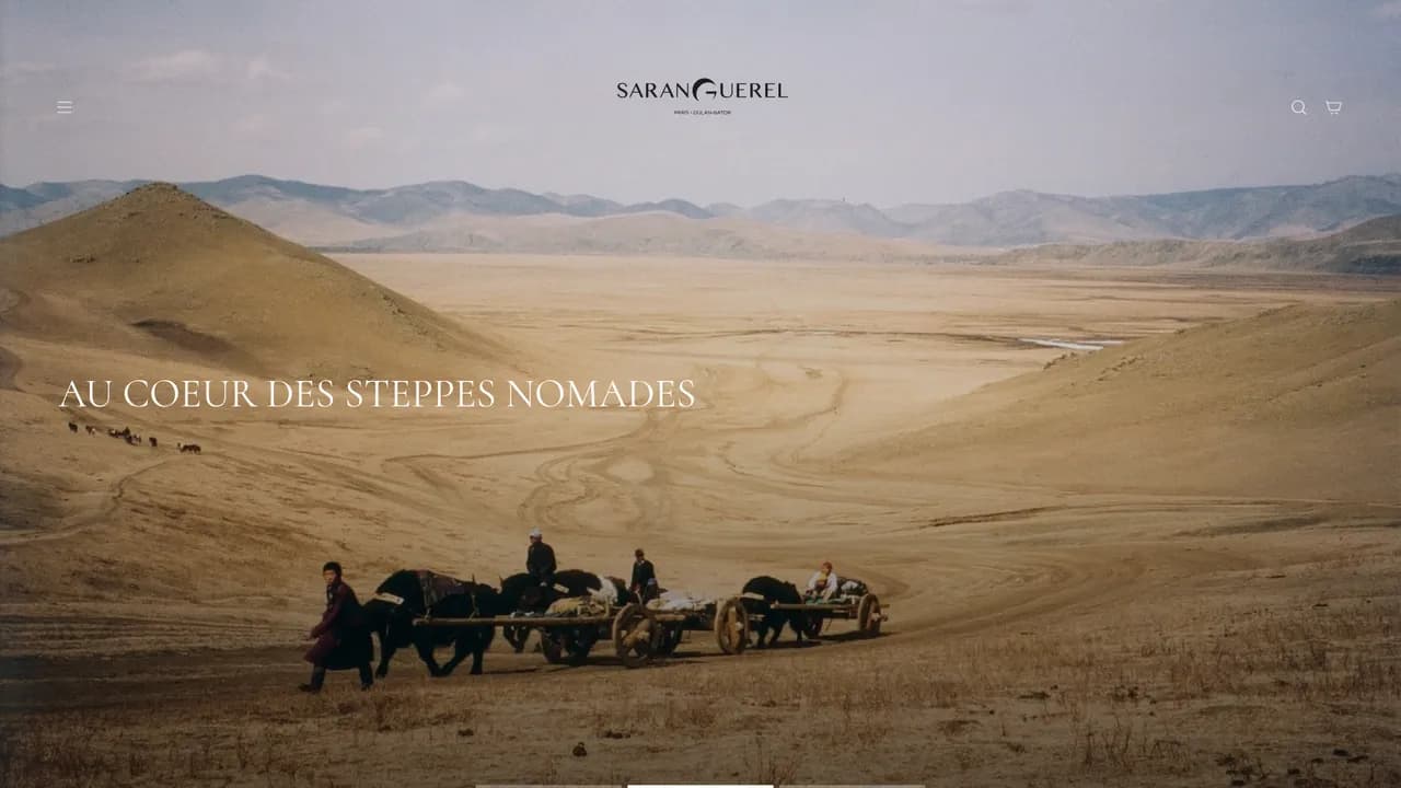 Screenshot de Saranguerel Cachemire d'Exception, Éthique et Traçable de Mongolie
