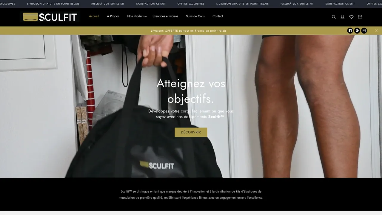 Aperçu du site Sculfit