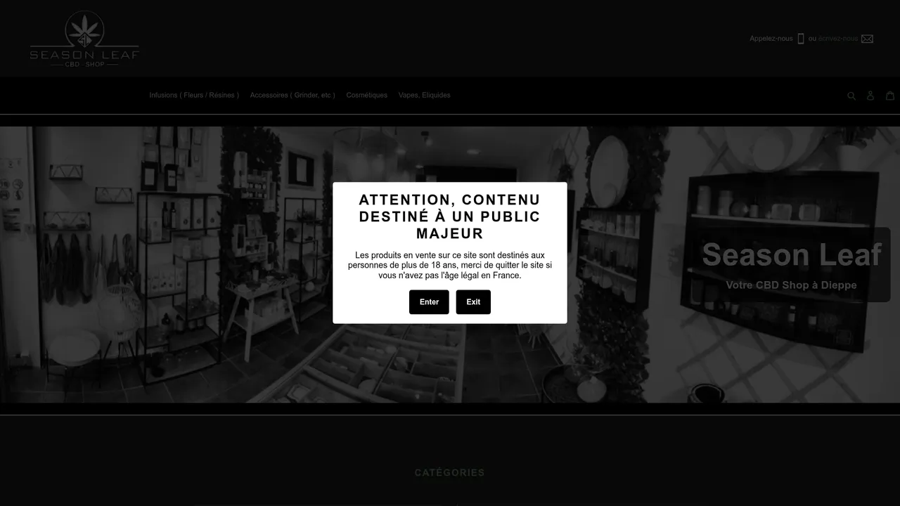 Screenshot de SeasonLeafCBDshop