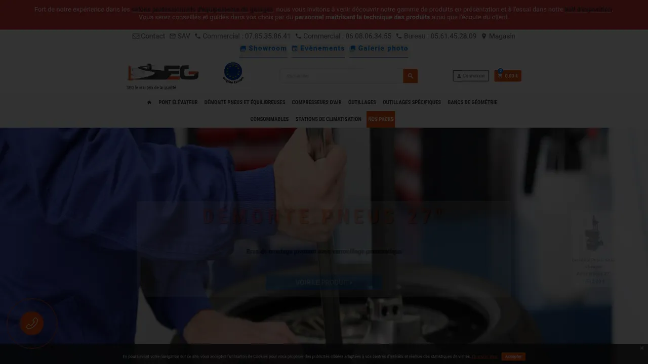 Screenshot de SEG Equipement Garage
