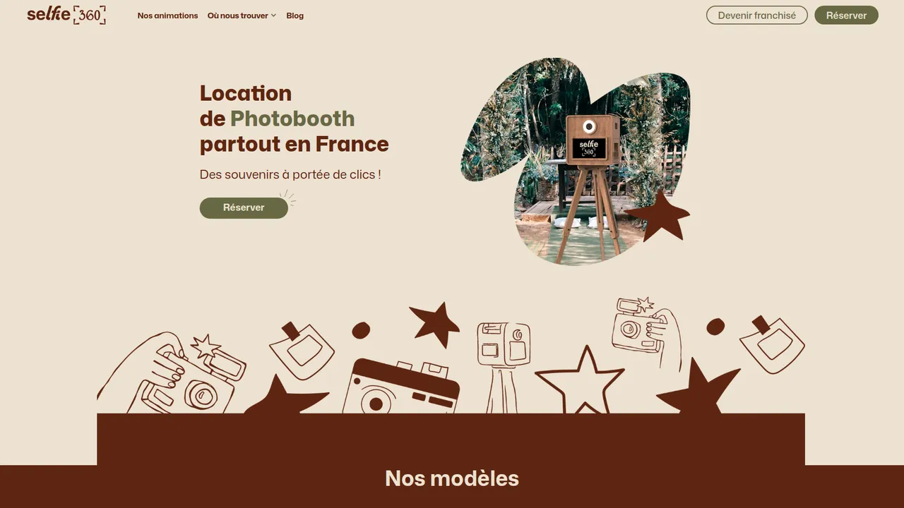 Aperçu du site selfie360.fr