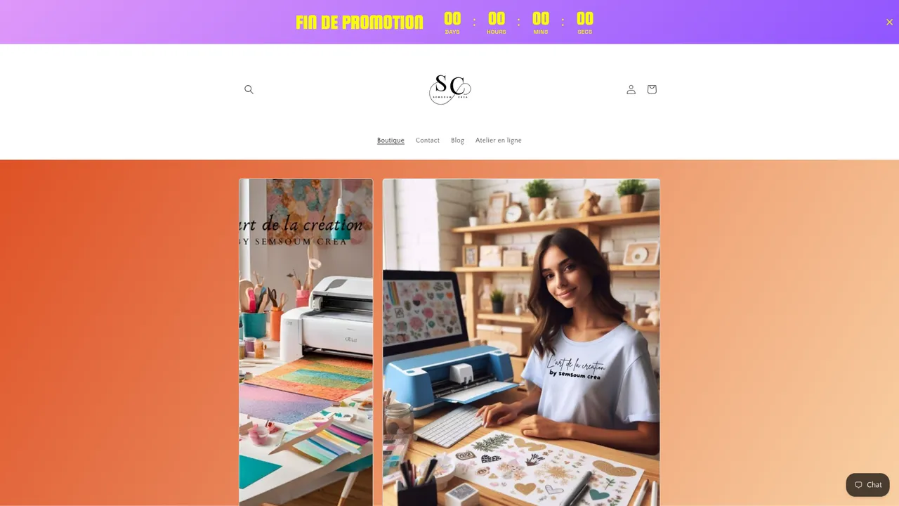 Screenshot de semsoumcrea.com