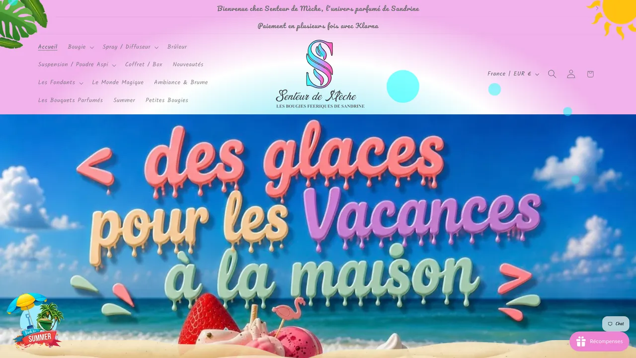 Aperçu du site Senteur de Mèche