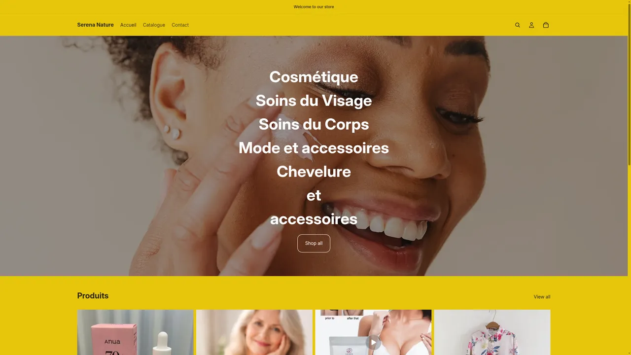 Screenshot de serena-nature.com