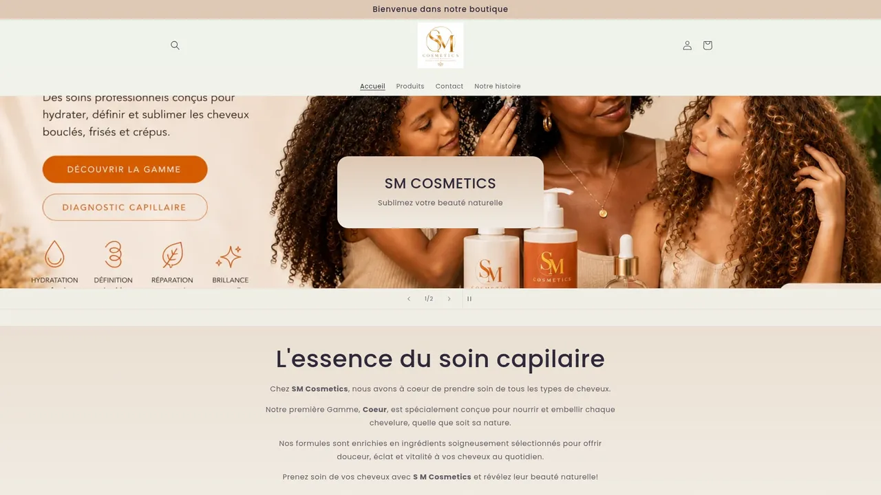 Screenshot de serenamcosmetics.com