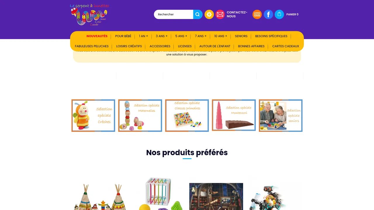 Aperçu du site Le Serpent à Lunettes
