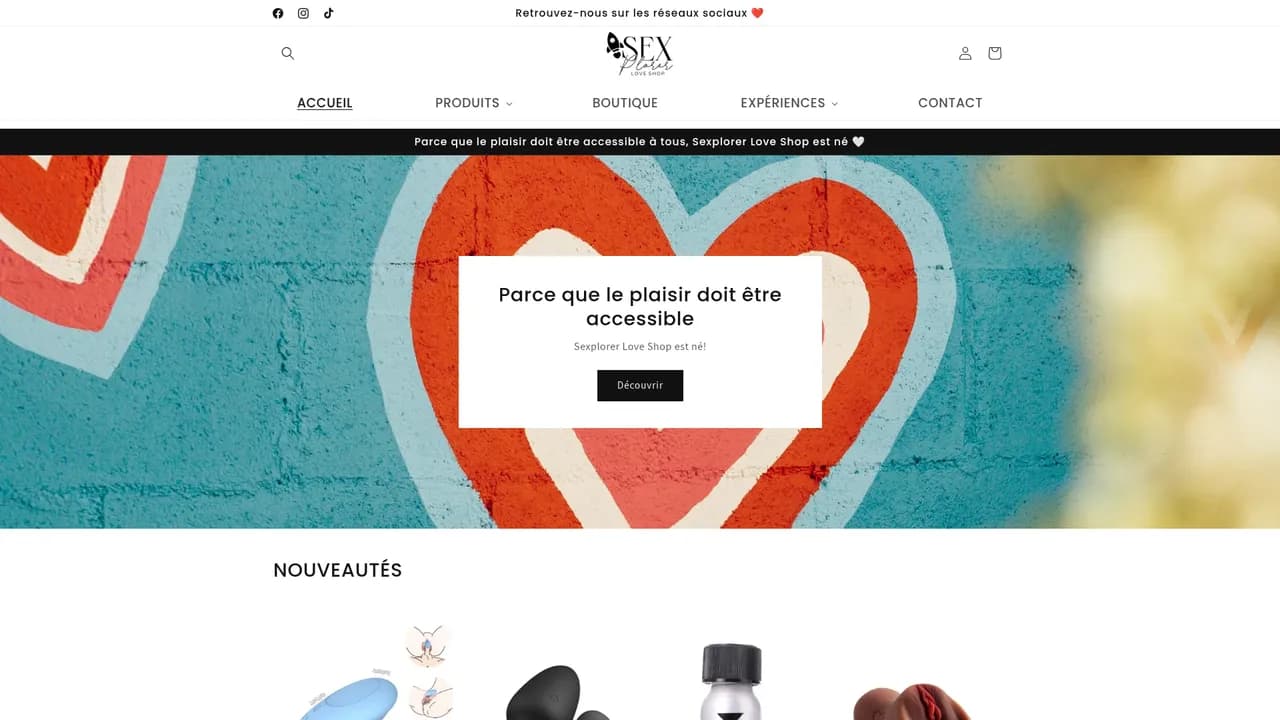 Aperçu du site SEXPLORER