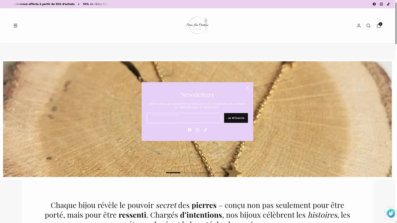 Aperçu du site shan iris créations