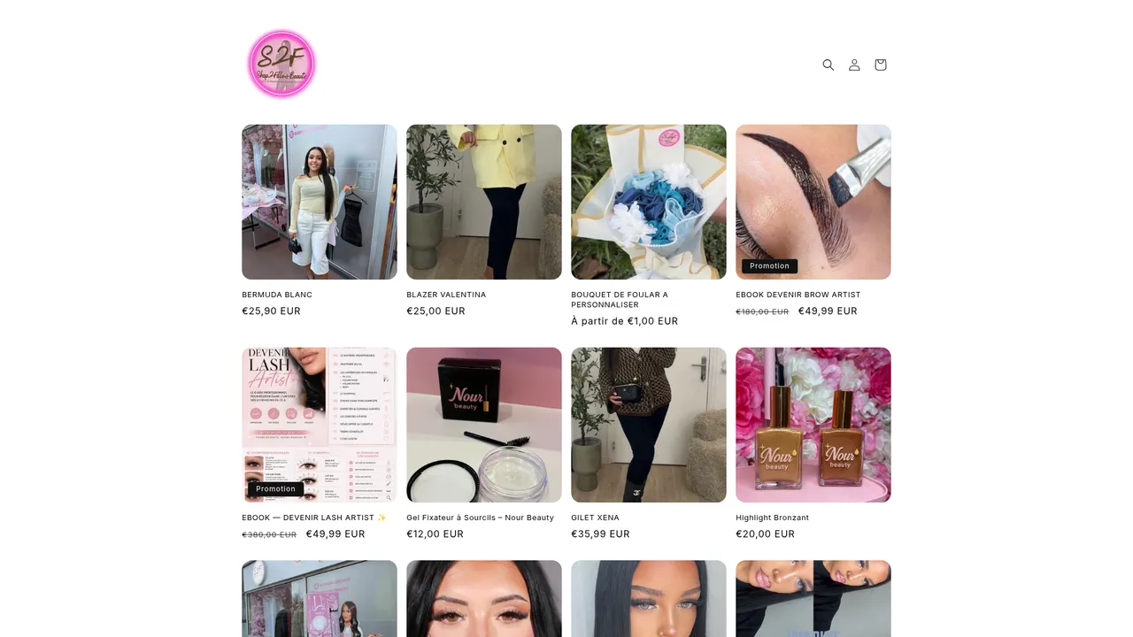 Screenshot de Shop2fille&Beauté