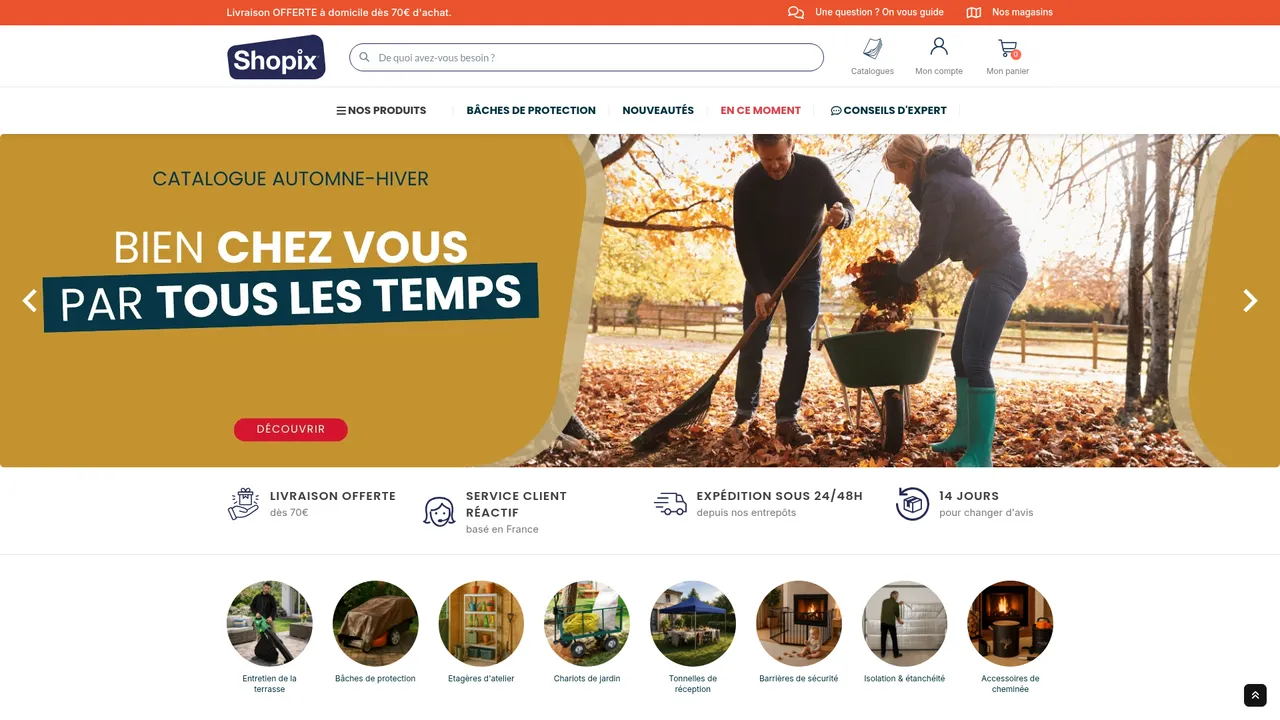 Aperçu du site Shopix