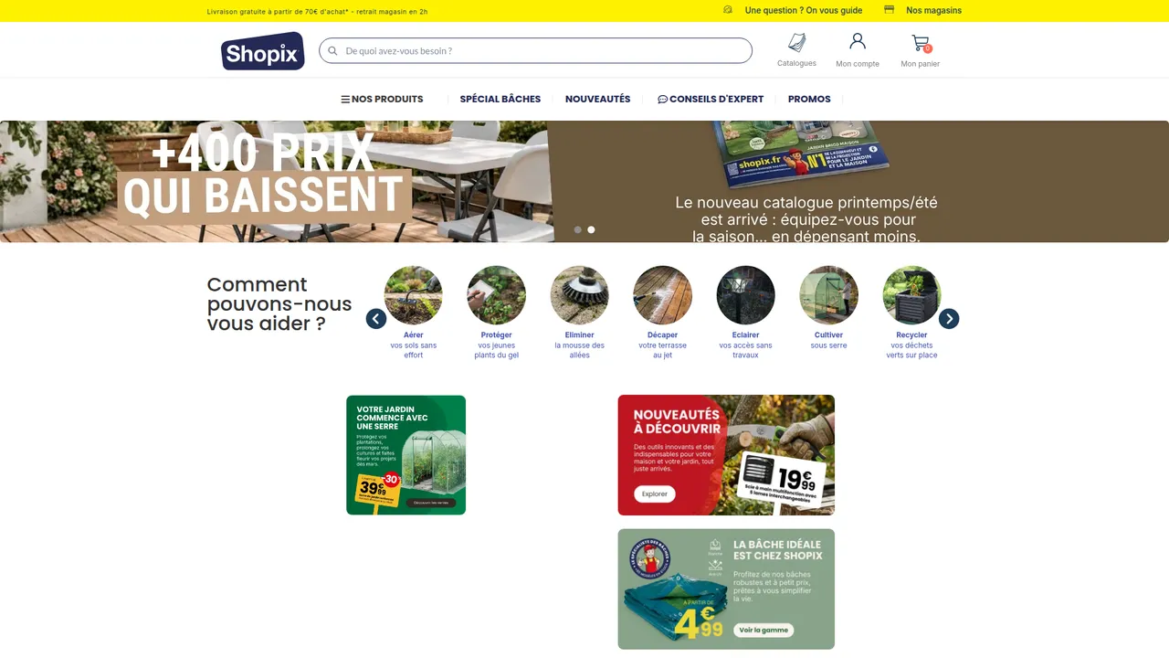Aperçu du site Shopix