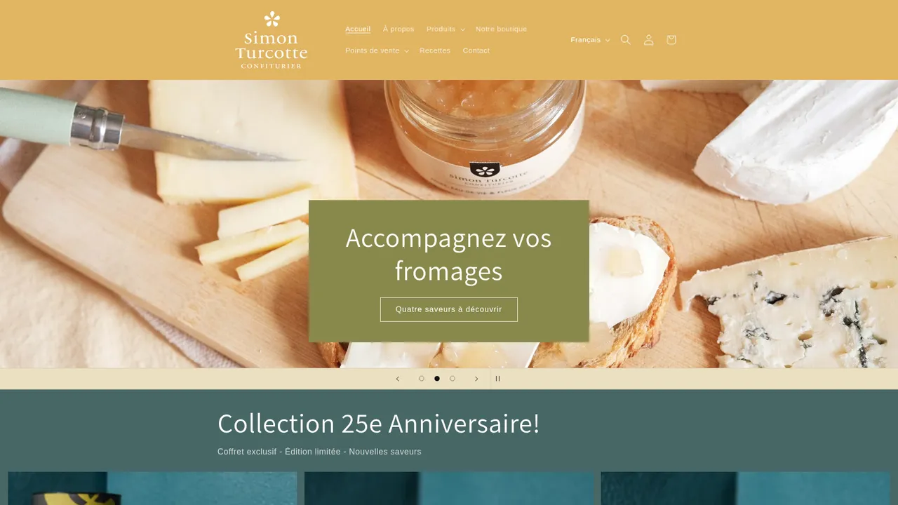 Screenshot de Simon Turcotte Confiturier