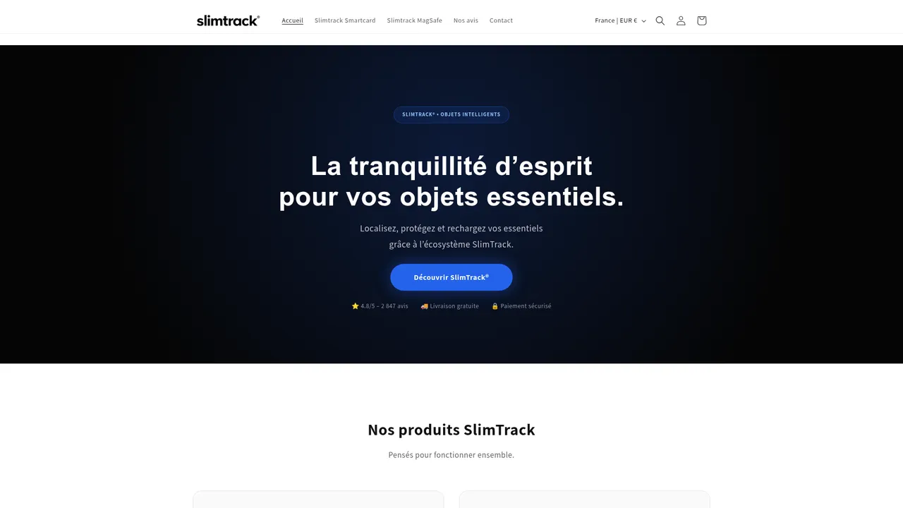 Screenshot de SlimTrack