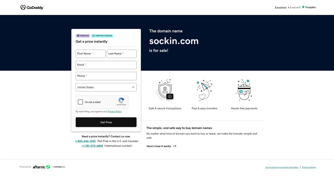 Aperçu du site SOCKIN