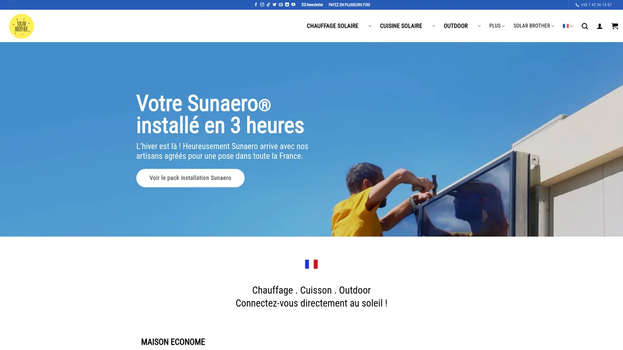 Aperçu du site Solar Brother