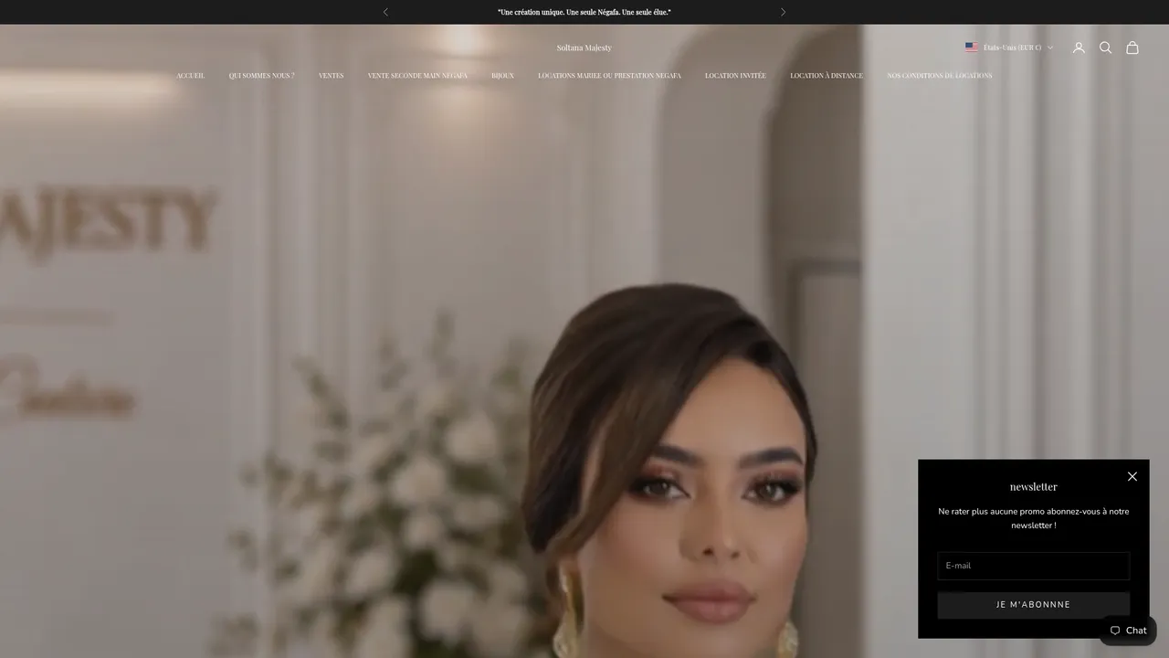 Screenshot de soltanamajesty.com