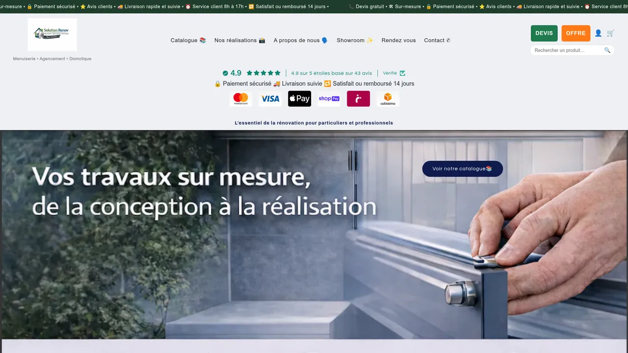 Screenshot de Solution Renov Shop