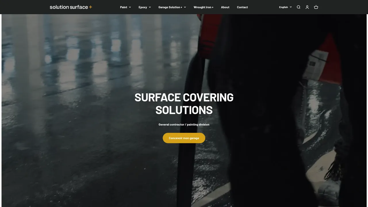 Screenshot de Solution surface + | Experts des surfaces résidentielles, commerciales & industrielles