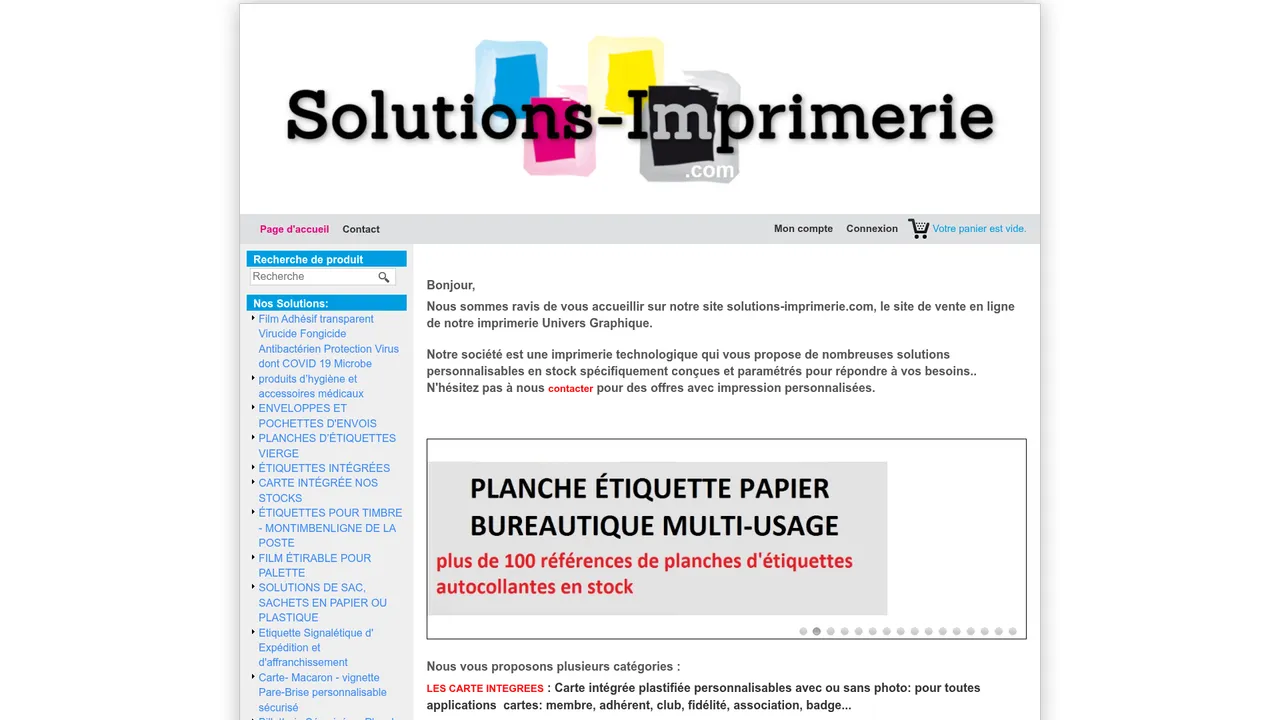 Aperçu du site solutions-imprimerie.com