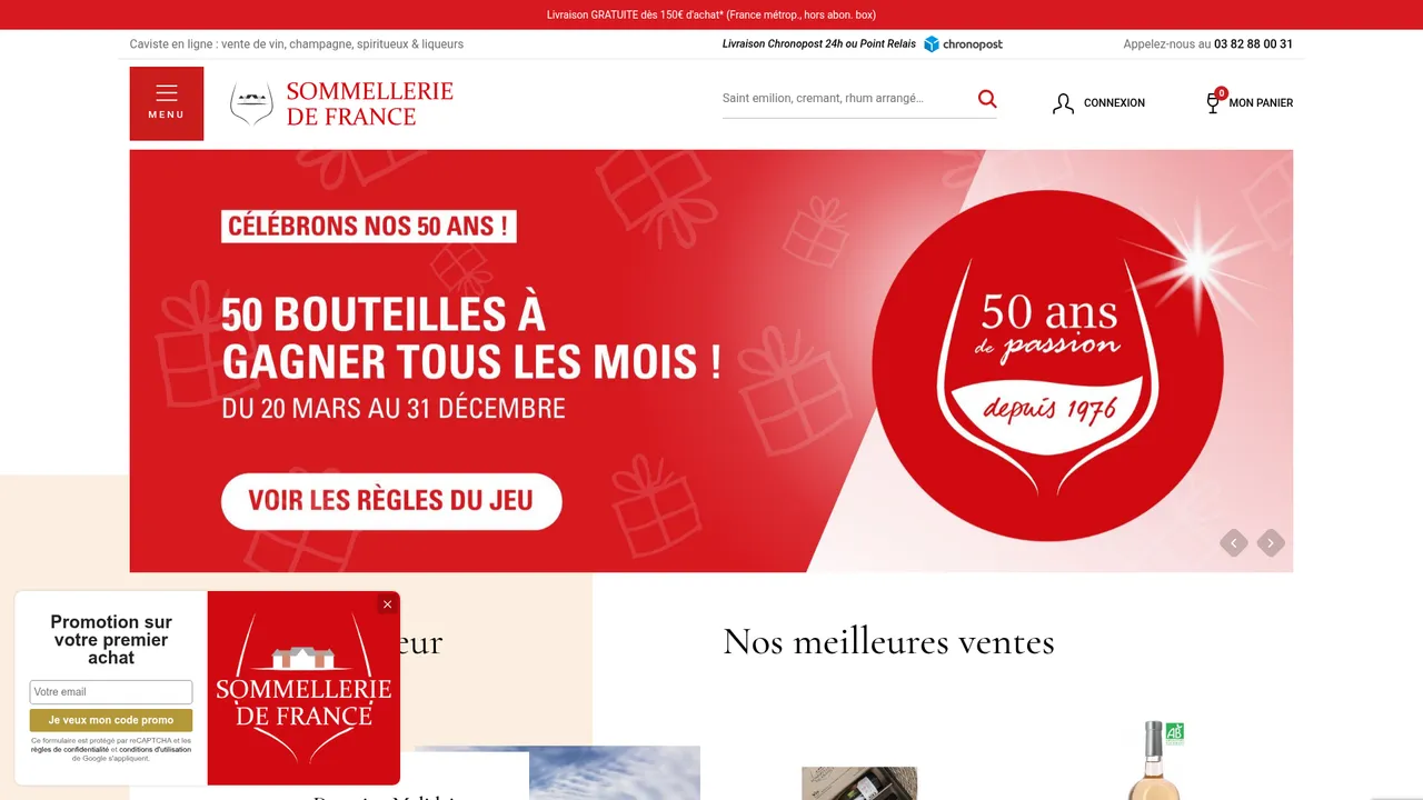 Aperçu du site Sommellerie de France