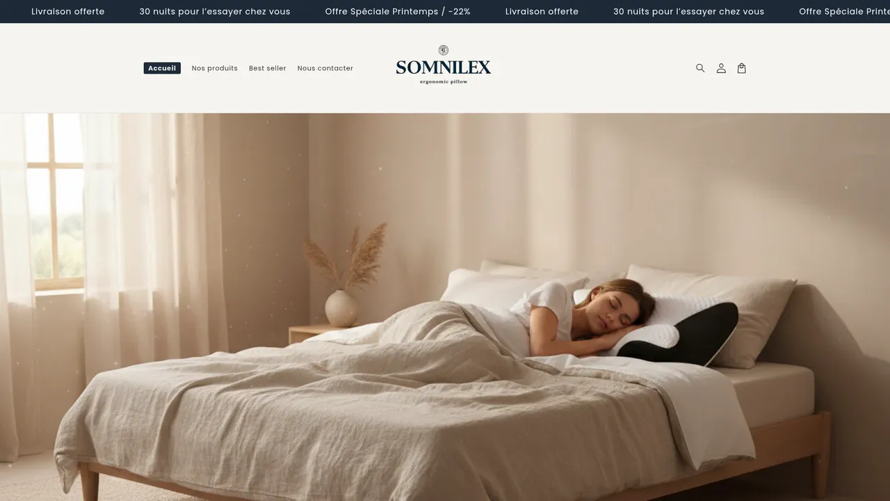 Aperçu du site Somnilex