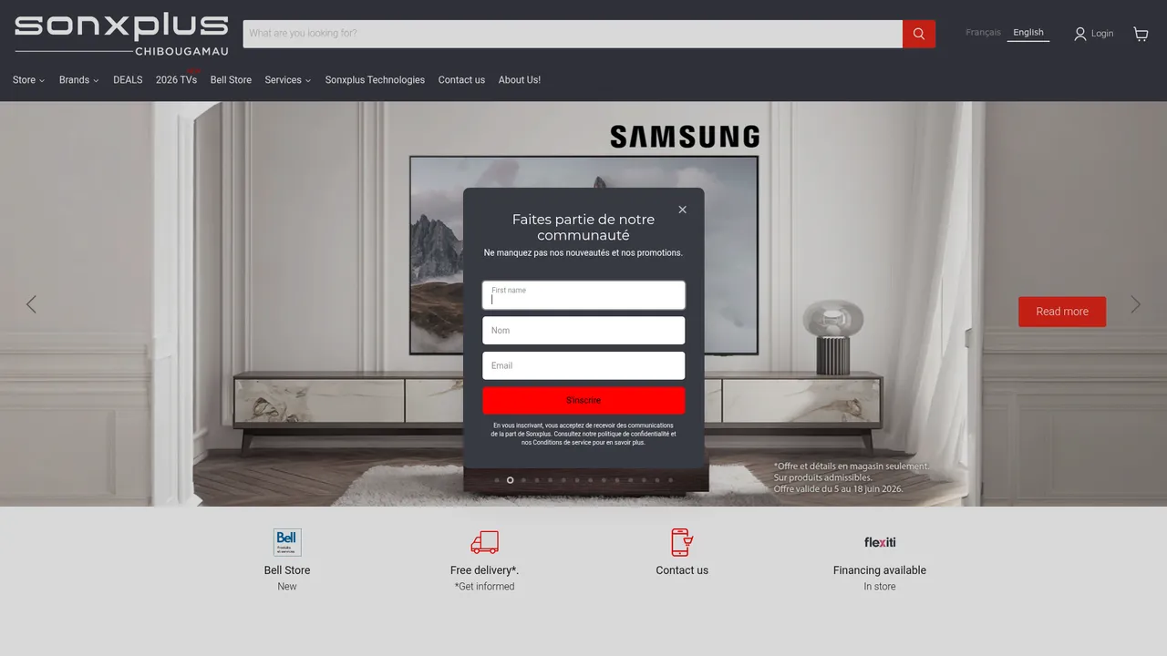 Aperçu du site Sonxplus Chibougamau