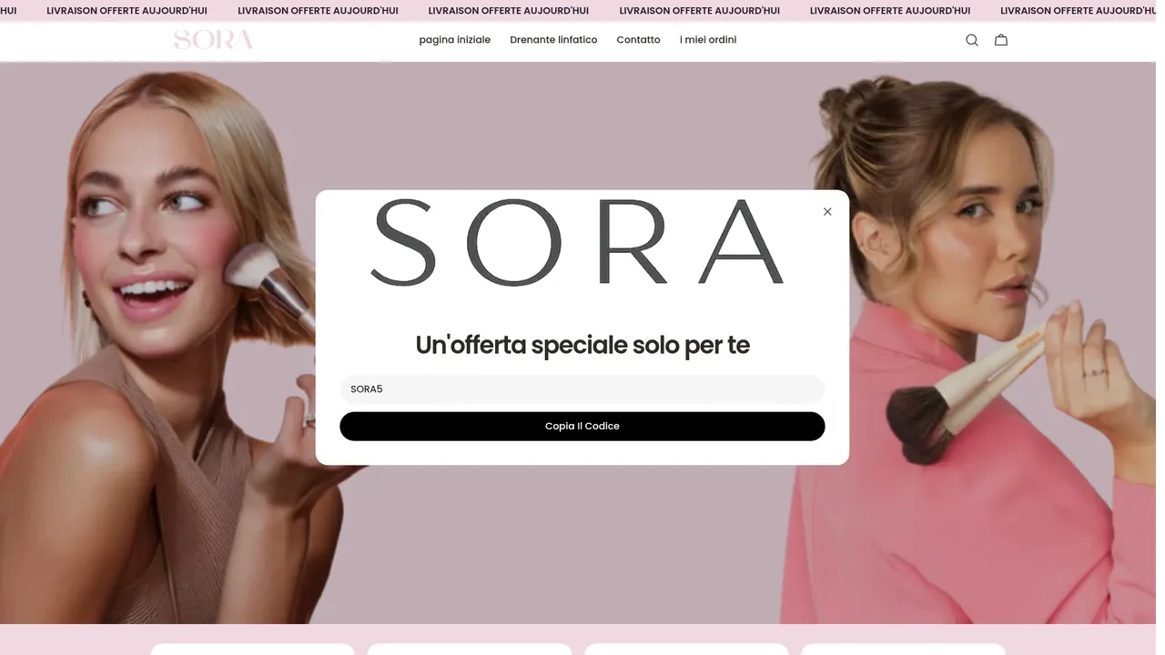 Aperçu du site sora Italia