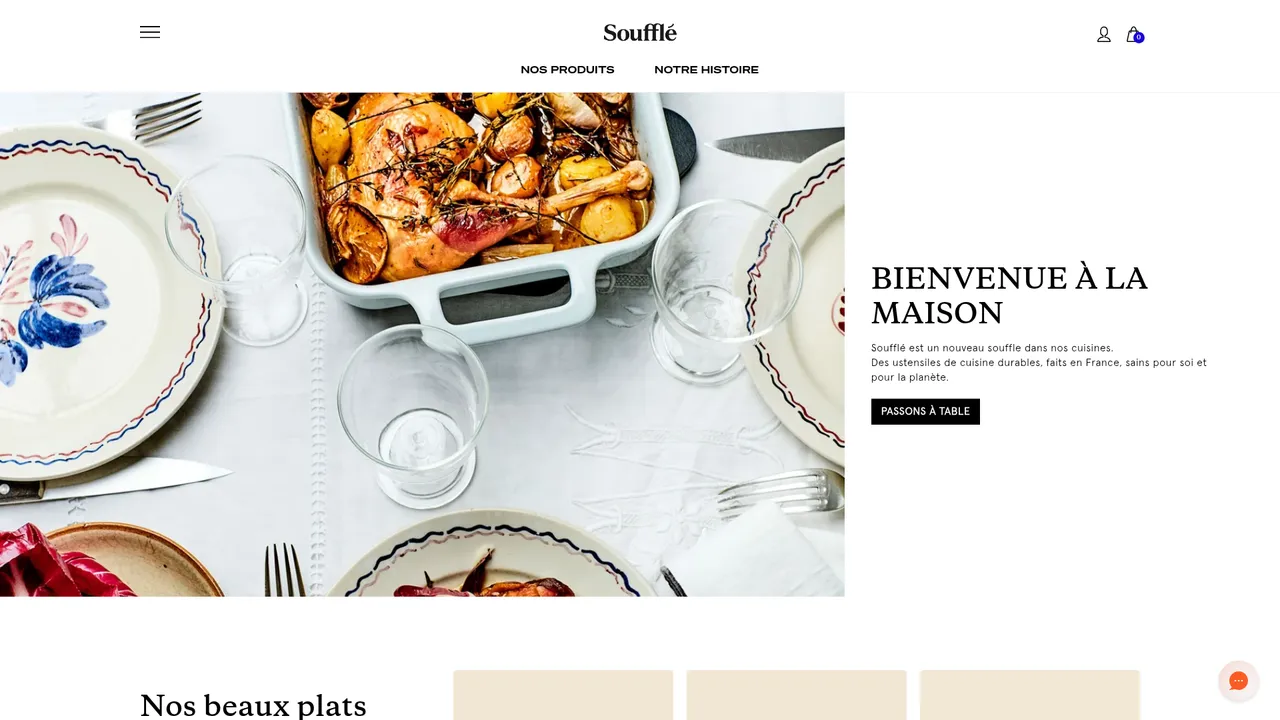 Aperçu du site soufflekitchen.com