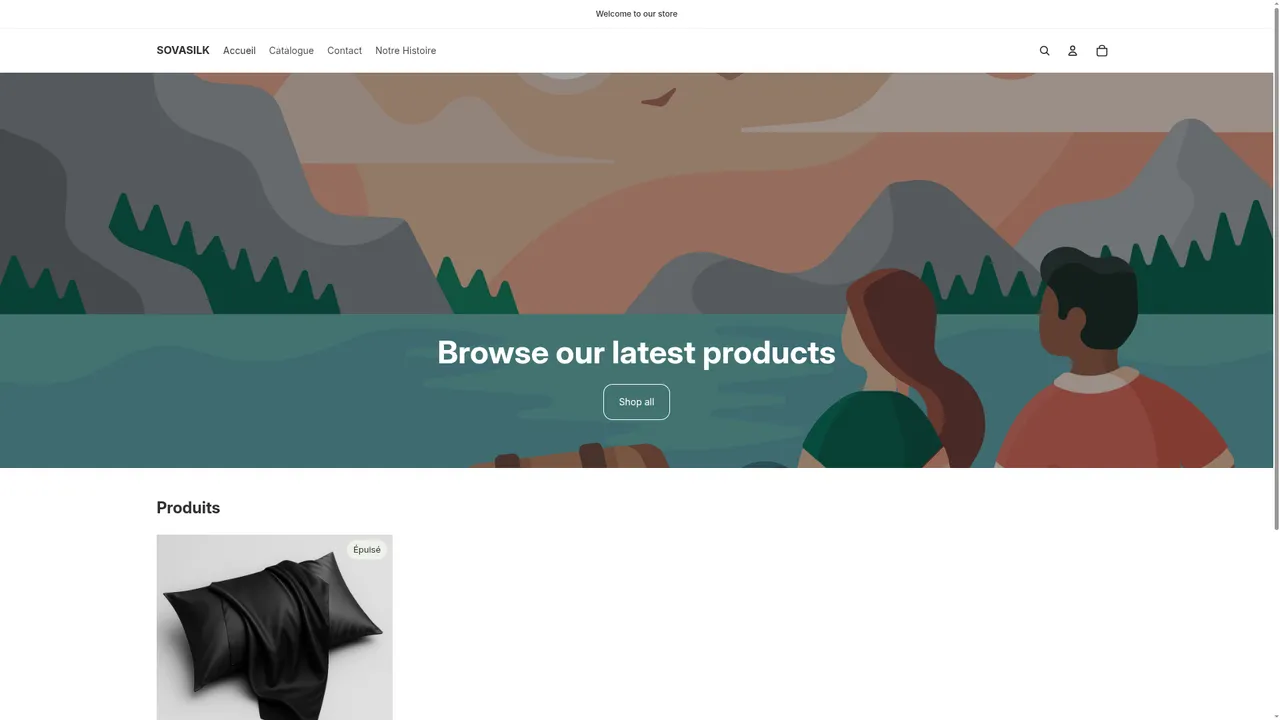 Screenshot de sovasilk.fr