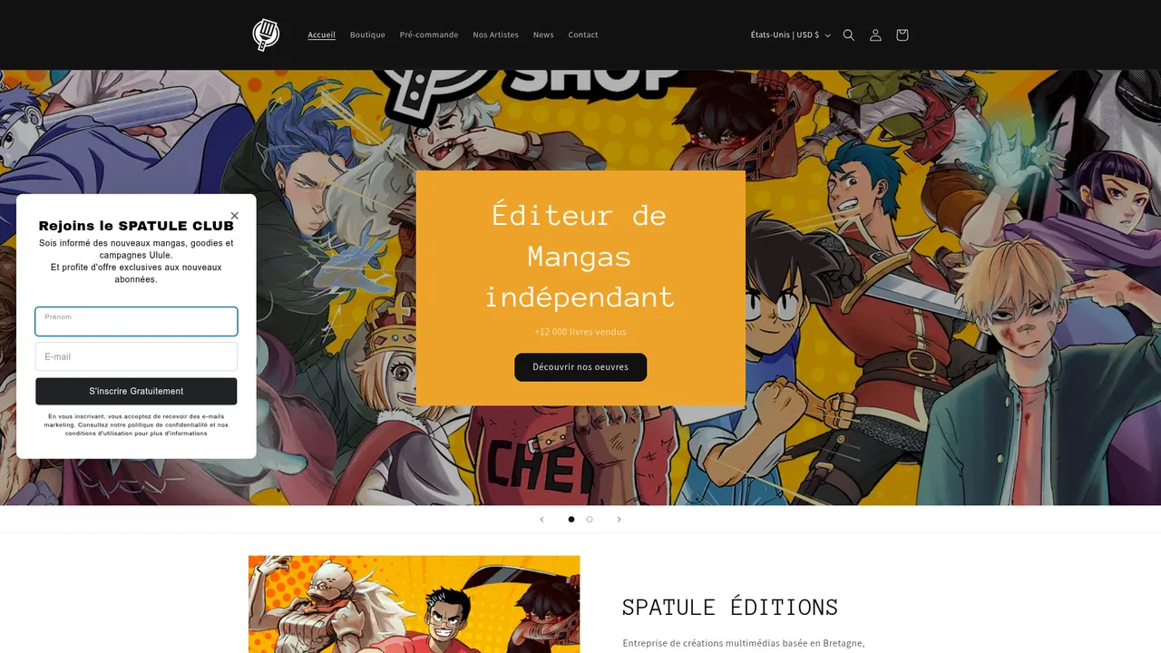 Screenshot de SPATULE SHOP