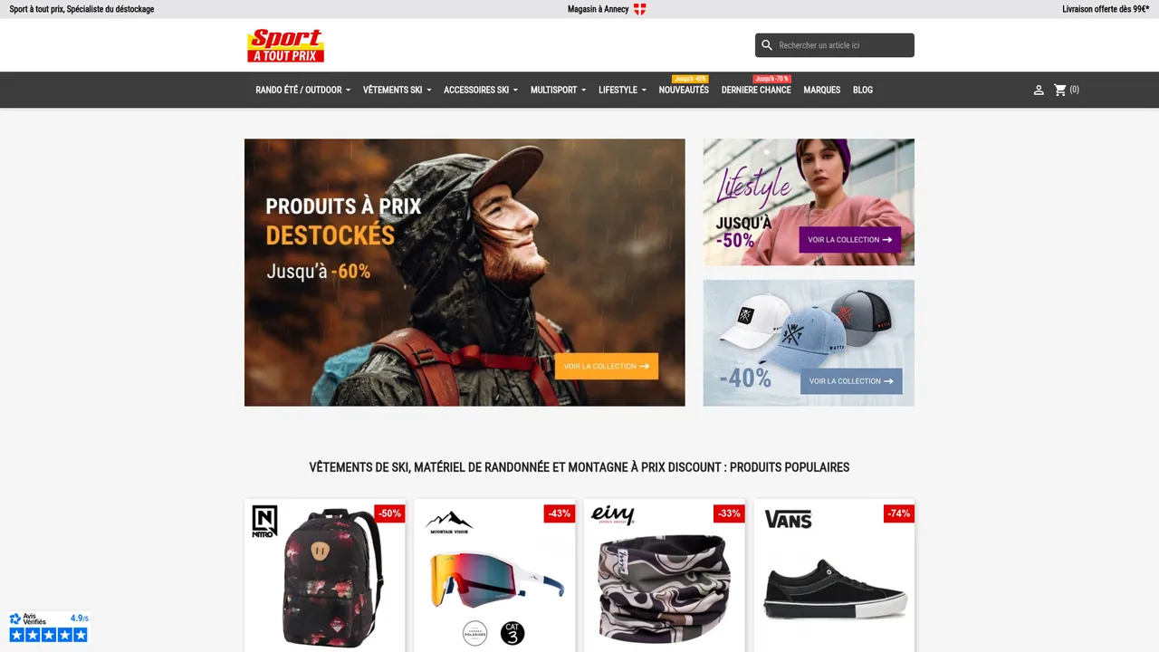 Aperçu du site Sport Annecy
