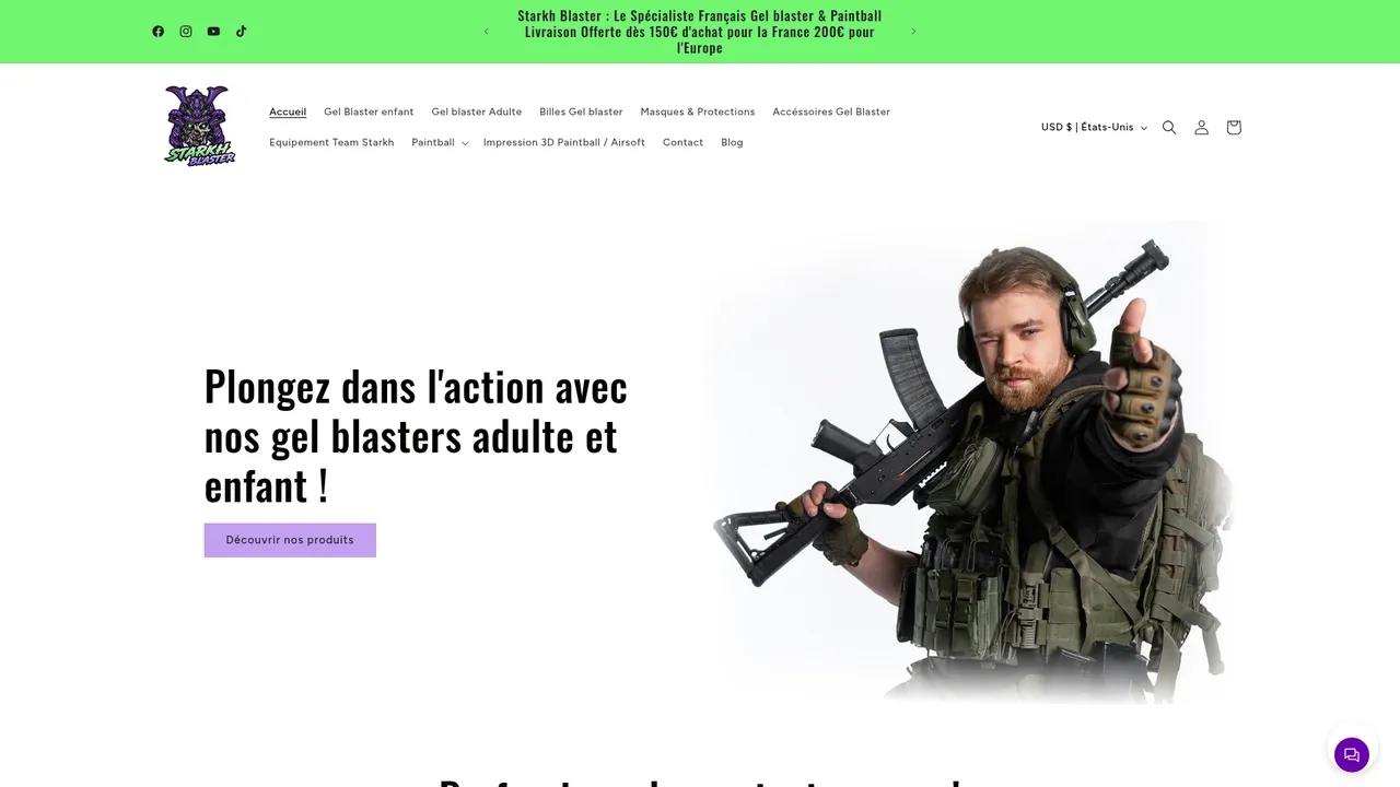 Screenshot de starkh-blaster.fr