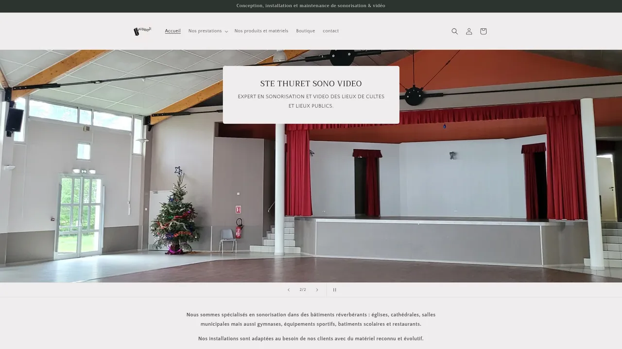 Aperçu du site Ste Thuret Sono Video