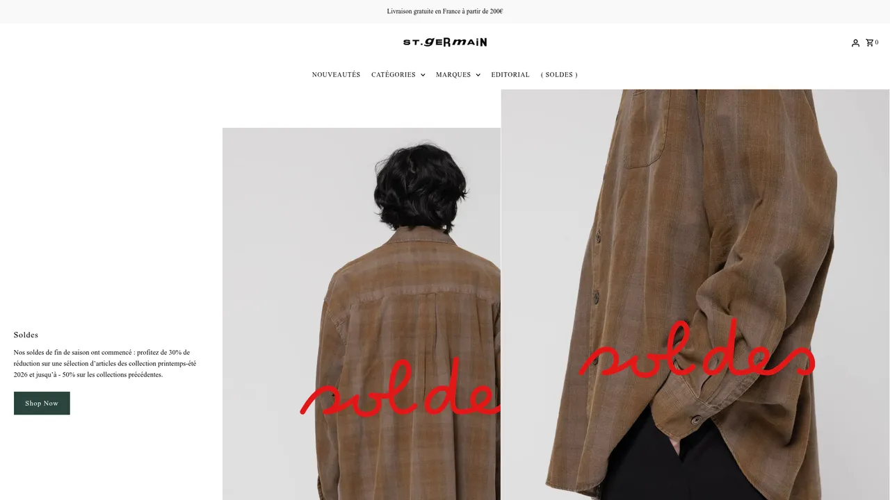 Aperçu du site stgermainshop.com