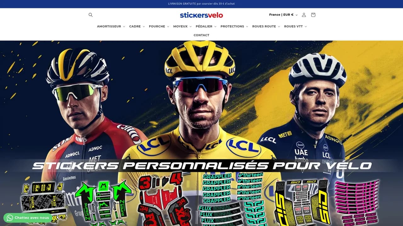 Aperçu du site stickersvelo.fr
