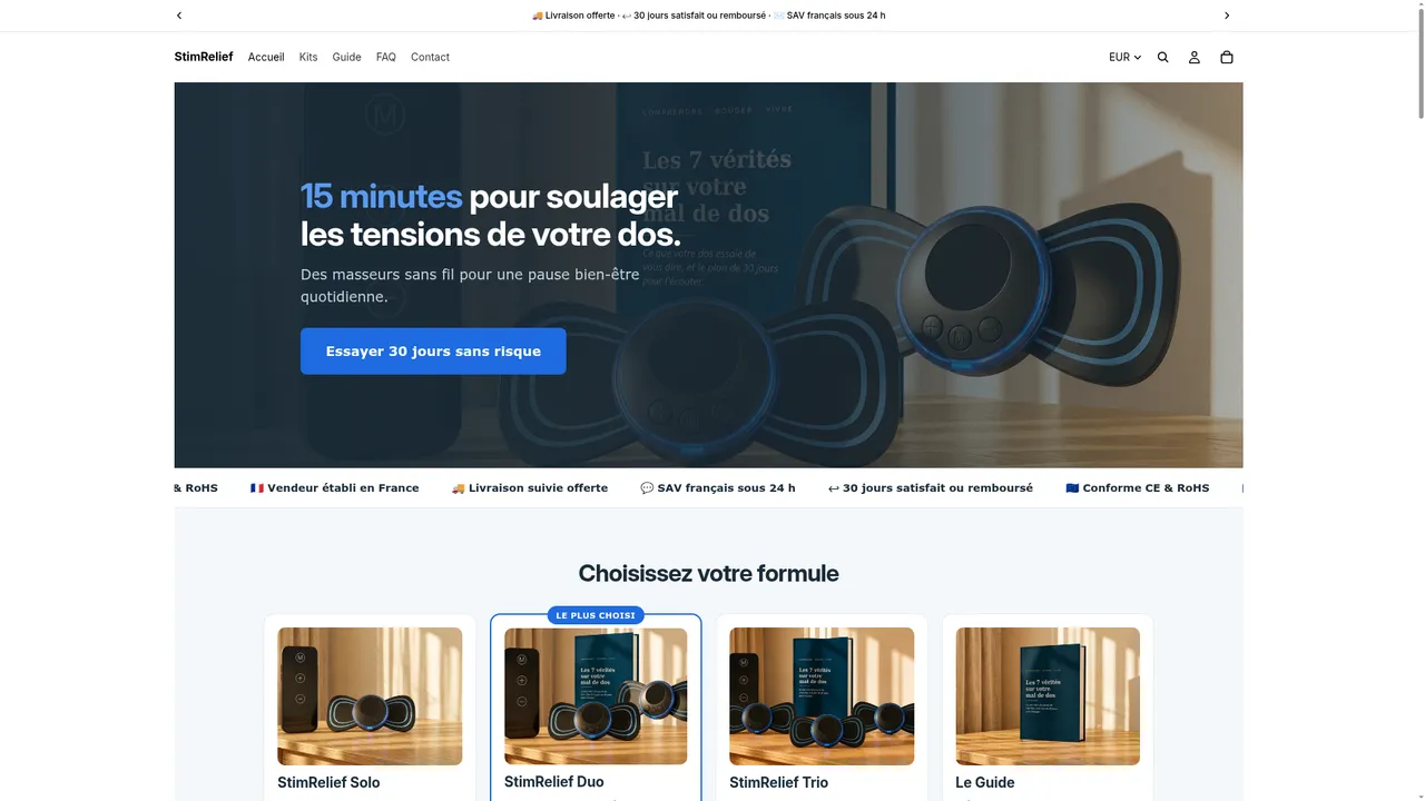 Screenshot de StimRelief