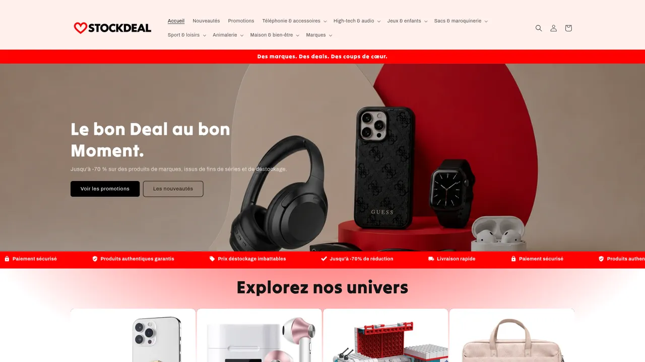 Screenshot de stockdeal.fr