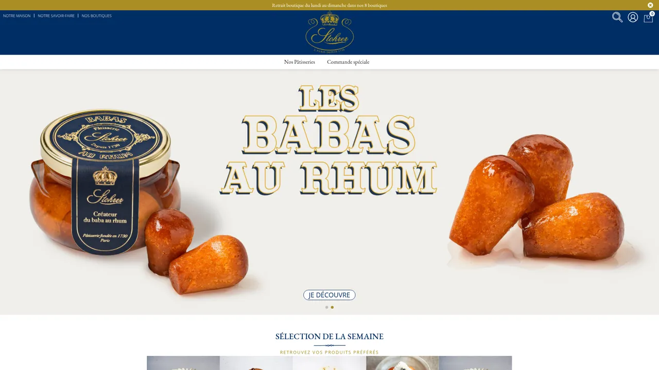 Aperçu du site stohrer.fr