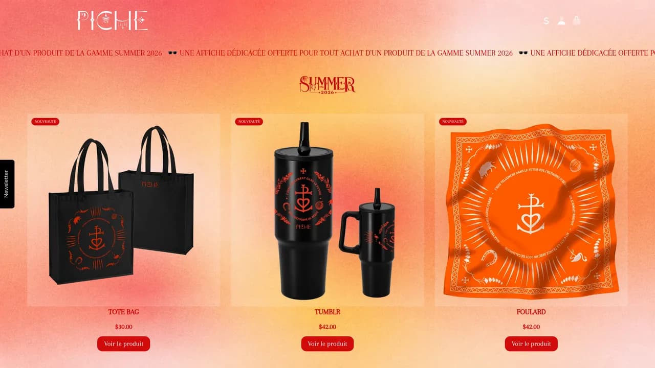 Aperçu du site Store Piche