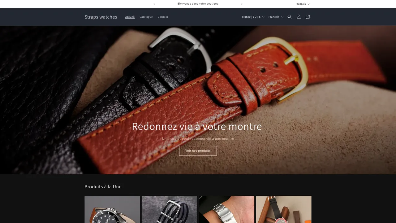 Screenshot de strapswatches.fr