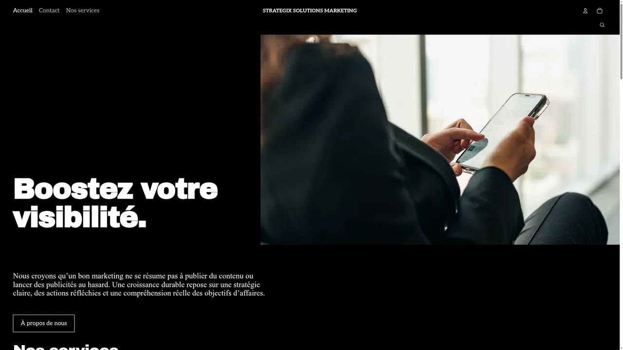 Aperçu du site strategixsm.com