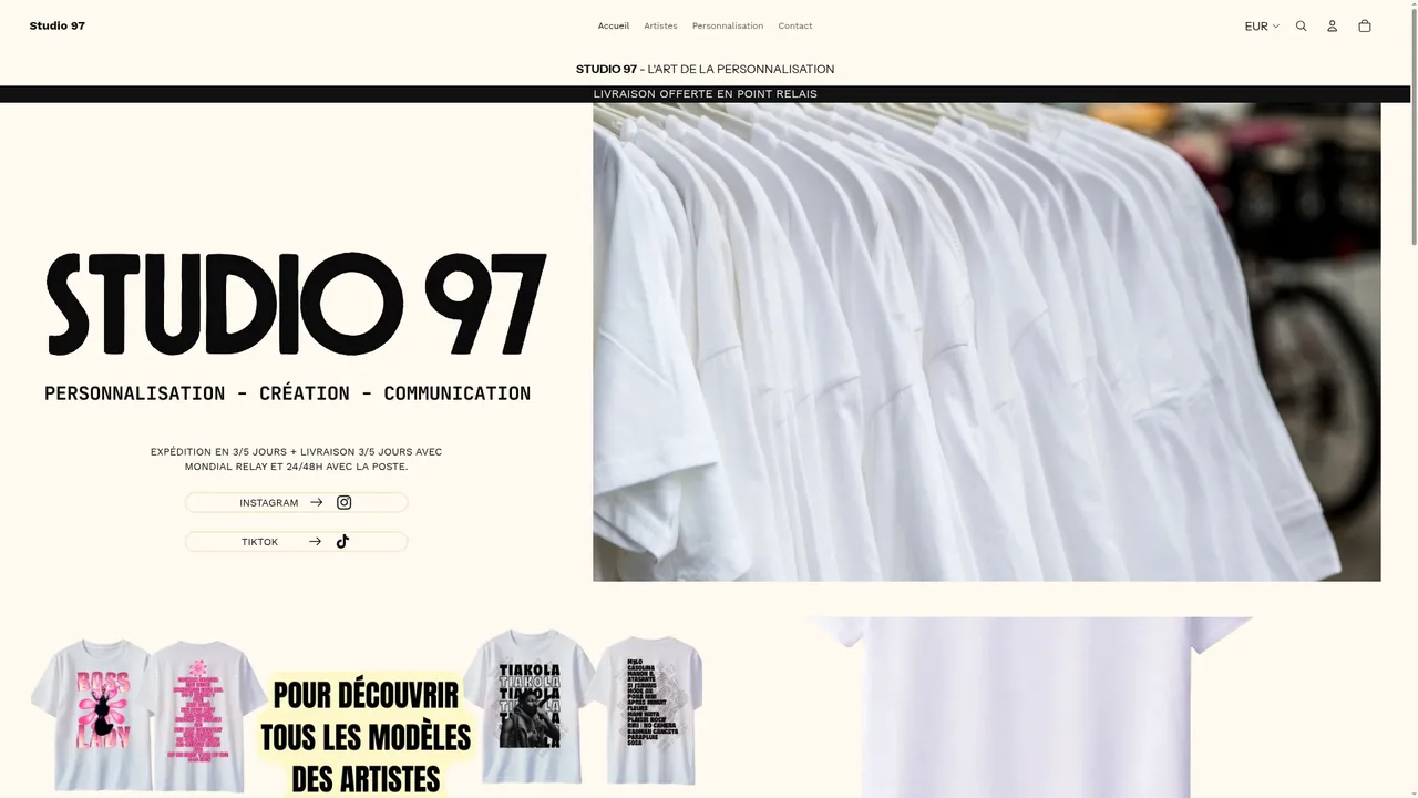 Screenshot de studio97.store