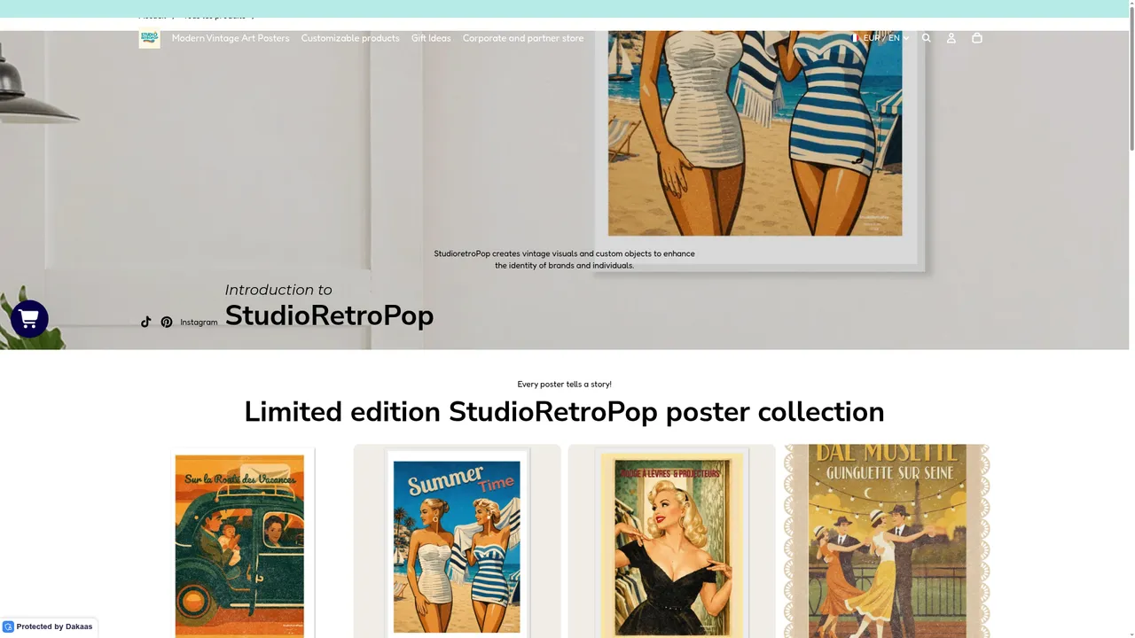 Aperçu du site StudioRetroPop