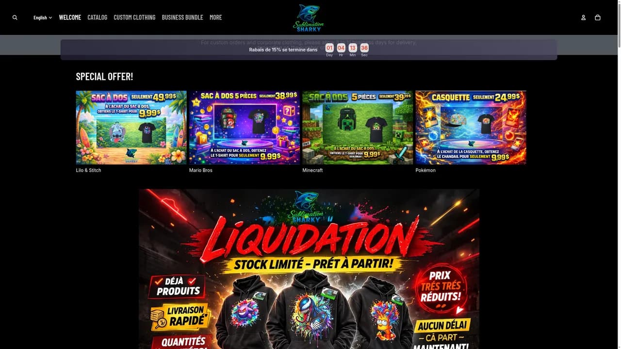 Screenshot de Sublimation Sharky