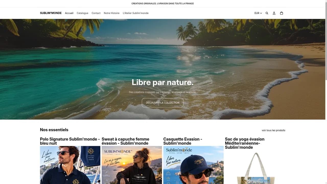 Screenshot de sublimmonde.com
