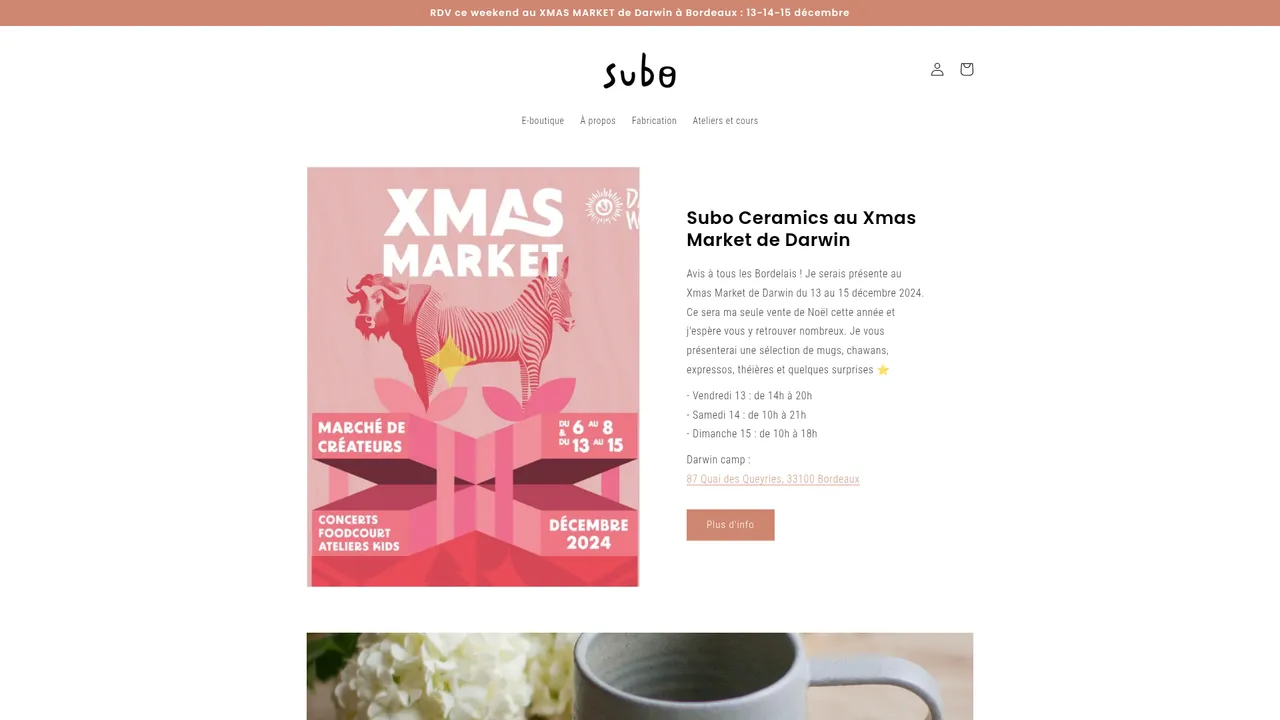Aperçu du site suboceramics.com