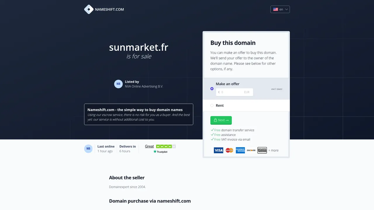 Aperçu du site Sunmarket