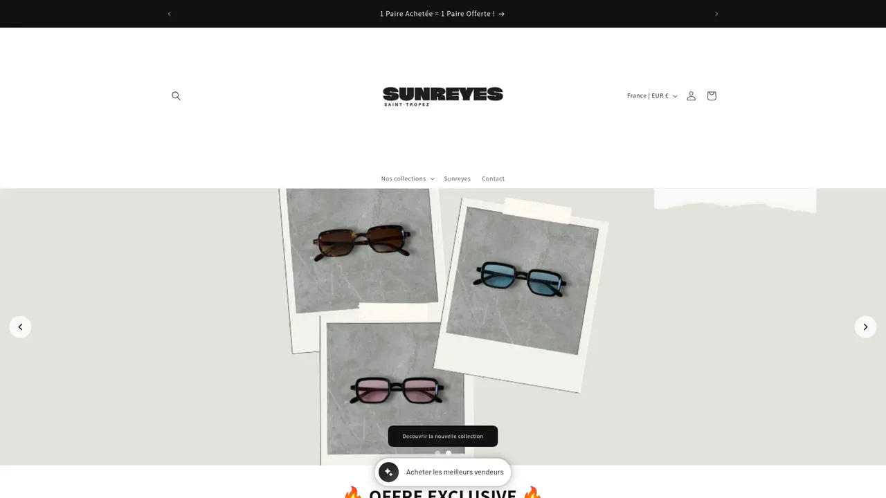 Screenshot de sunreyes.fr